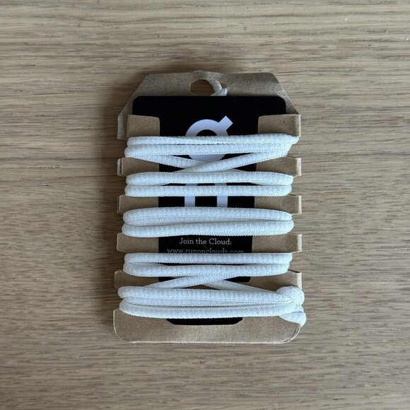 On Running Shoes - On Cloud Laces White Replacement Sneakers Laces Owner ID CARD READ!!